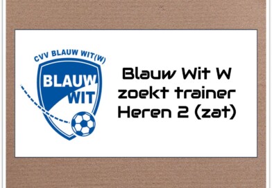 Prikbord: Blauw Wit W zoekt trainer Heren 2 selectie (zat)