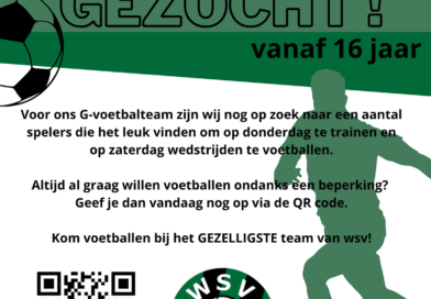 Prikbord: WSV’30 G team zoekt spelers